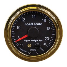 Right Weigh 2.5" Interior Mechanical Display / 21,000kg - Gold Bezel